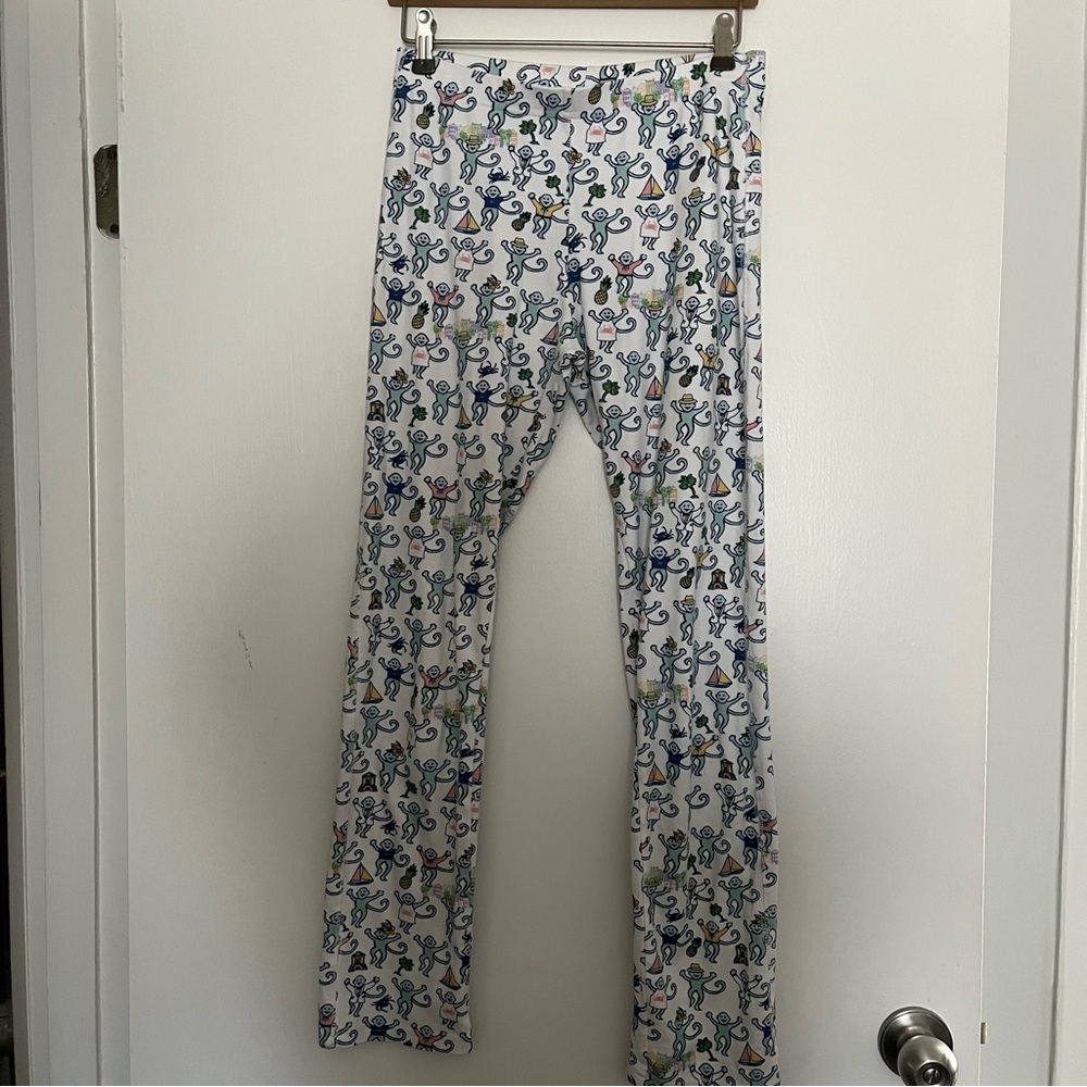 Roller Rabbit women’s Charleston Monkey Print Pajama pants XS extra small Rare